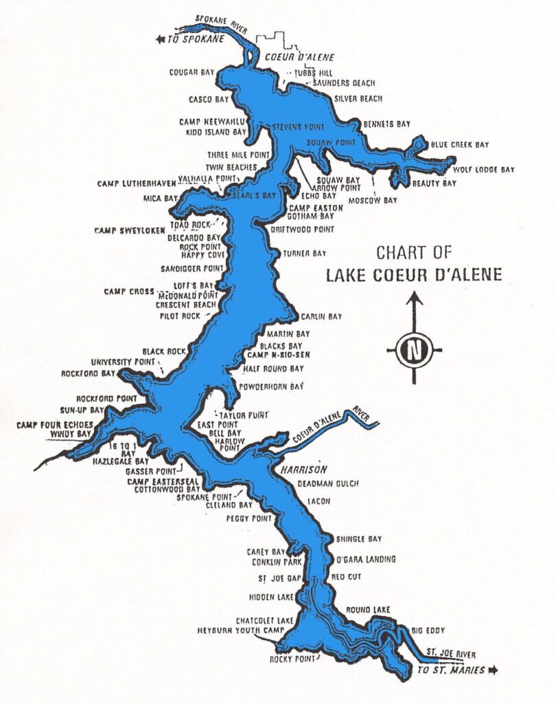 Lake Coeur d'Alene, Decorative Image, (Text in Photo not intended to be legible at any size)