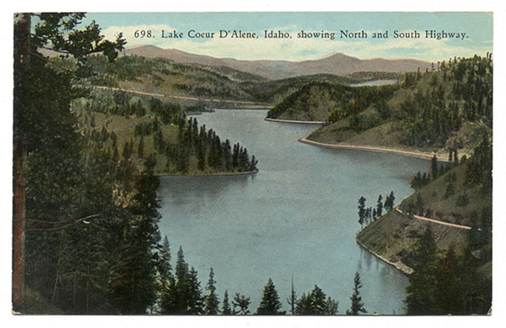 Lake Coeur d'Alene, Idaho, showing North and South Highway